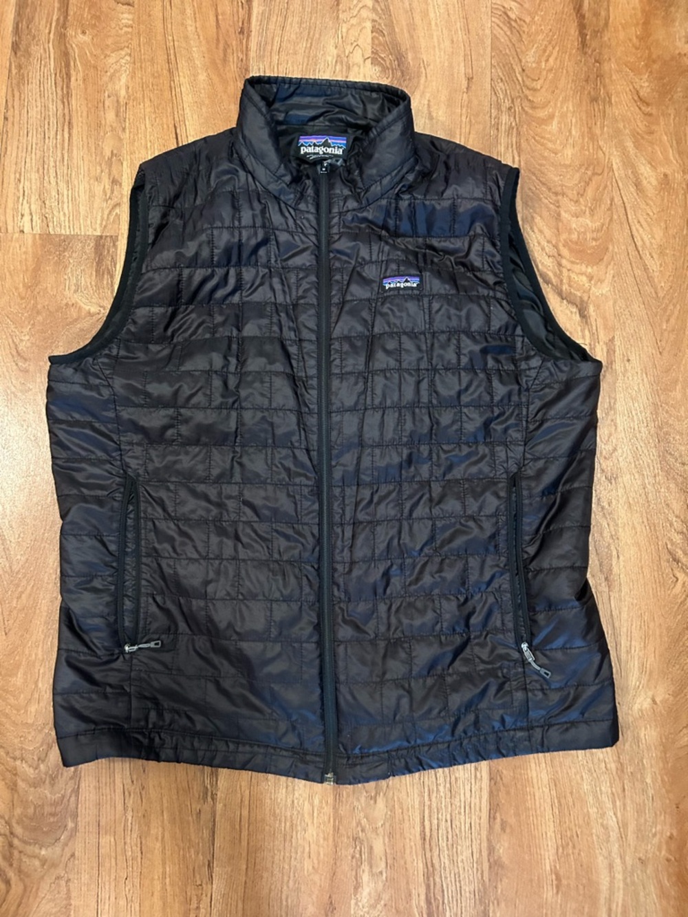 Patagonia Black Insulated Vest with Signature Logo